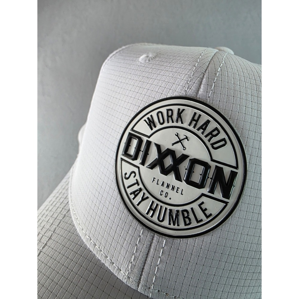 Dixxon Flannel Co Work Hard Stay Humble White Ripstop Adjustable Hat Cap